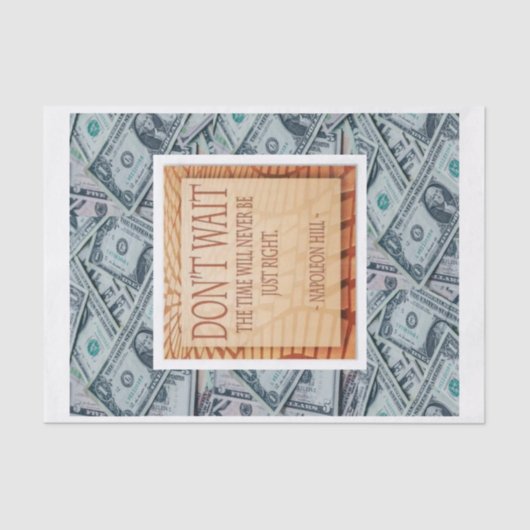 Tissue Paper Money Napoleon Hill Tissuepapier (Voorkant)