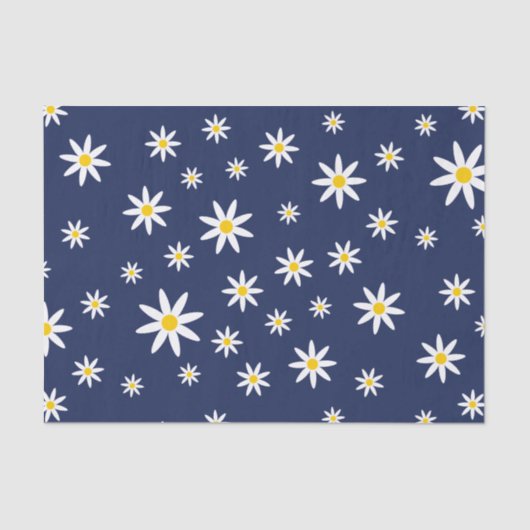 Tissue Paper Navy Daisy Tissuepapier (Voorkant)