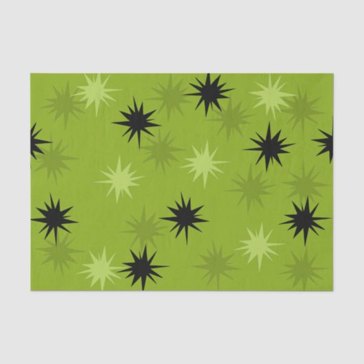 Tissue Paper on Atomic Green Starbursts Tissuepapier (Voorkant)