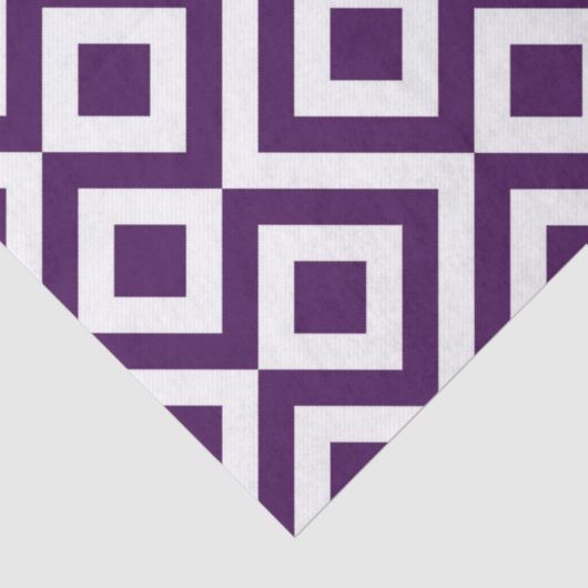 Tissue Paper Paars en White Meander Tissuepapier (Detail)