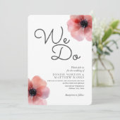 Tissue Paper Papavers Trouw Uitnodiging (Staand voorkant)