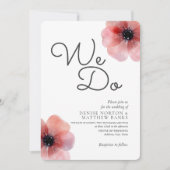 Tissue Paper Papavers Trouw Uitnodiging (Voorkant)