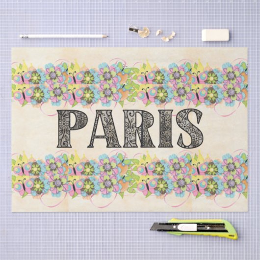 Tissue Paper Parijs Tissuepapier (Craft)