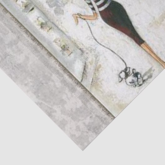 Tissue Paper Paris France Lady Tissuepapier (Detail)