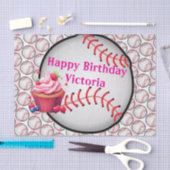 Tissue Paper Pink Baseball Happy Birthday Tissuepapier (Craft)