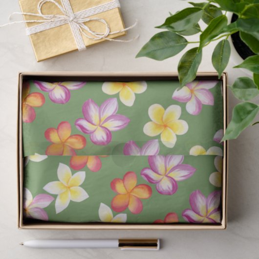 Tissue Paper Plumeria Tropical Flowers Tissuepapier (Geschenk)