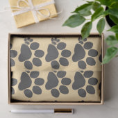 Tissue Paper - Polydactyl Paw Print on Beige Tissuepapier (Geschenk)