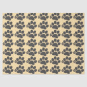 Tissue Paper - Polydactyl Paw Print on Beige Tissuepapier (Voorkant)