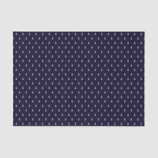 Tissue Paper Preppy-ankerpatroon witte zee Tissuepapier (Voorkant)