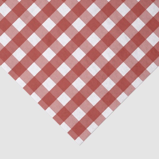 Tissue Paper Red and White Gingham Tissuepapier (Detail)