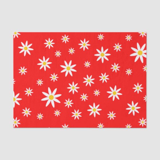 Tissue paper Red Daisy Tissuepapier (Voorkant)