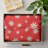 Tissue paper Red Daisy Tissuepapier (Geschenk)