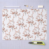 Tissue Paper Red Ilex Berry Branches Tissuepapier (Craft)