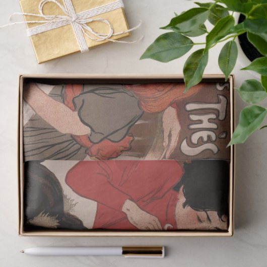 Tissue Paper-Retro Chocolade Advertentie Poster Tissuepapier (Geschenk)