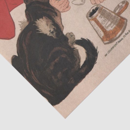 Tissue Paper-Retro Chocolade Advertentie Poster Tissuepapier (Detail)