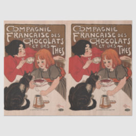 Tissue Paper-Retro Chocolade Advertentie Poster Tissuepapier