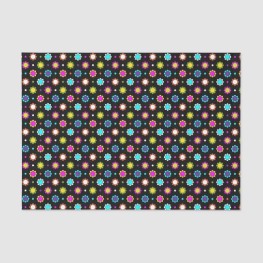Tissue Paper Retro Flowers Tissuepapier (Voorkant)