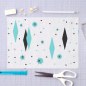 Tissue paper Retro Turquoise Diamonds & Starbursts Tissuepapier (Craft)