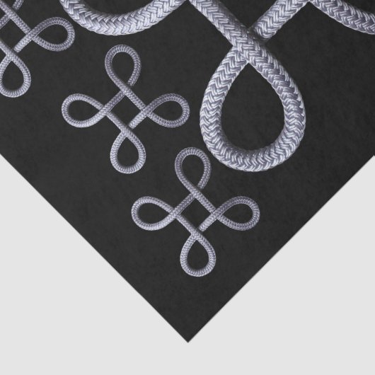 Tissue Paper Rope Black Silver Tissuepapier (Detail)