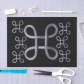 Tissue Paper Rope Black Silver Tissuepapier (Craft)