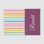 Tissue Paper Stripes Burgundy Tissuepapier (Voorkant)