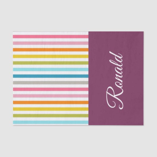 Tissue Paper Stripes Burgundy Tissuepapier (Voorkant)