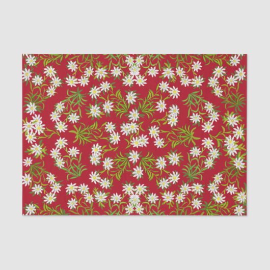 Tissue paper Swiss Edelweiss Alpine Flowers Tissuepapier (Voorkant)