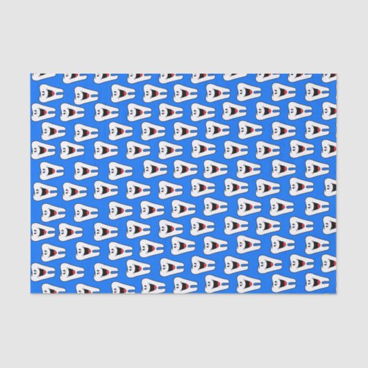 Tissue Paper Tanden Blauwe Tandartsen Tissuepapier (Voorkant)