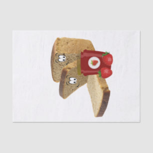 Tissue Paper Toast Strawberry Jam Bakery Breakfast Tissuepapier