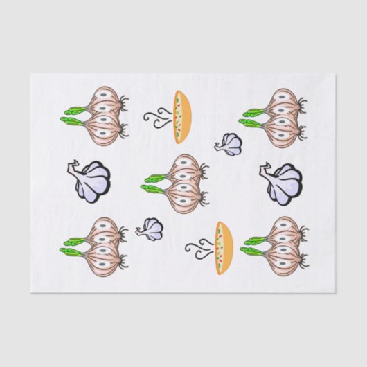 Tissue Paper Uien Knoflook Chef Tissuepapier (Voorkant)