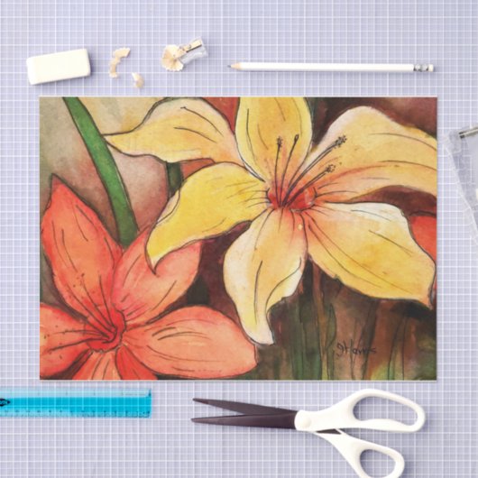 Tissue Paper Waterverf Tiger Lily Tissuepapier (Craft)