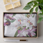 Tissue Paper  White Orchid Flowers Tissuepapier (Geschenk)
