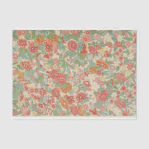 Tissue Paper William Morris Floral Orange Tissuepapier
