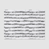 tissue paper zwart-wit muzieknoten sheet tissuepapier (Voorkant)
