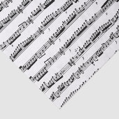 tissue paper zwart-wit muzieknoten sheet tissuepapier (Detail)