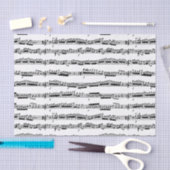 tissue paper zwart-wit muzieknoten sheet tissuepapier (Craft)