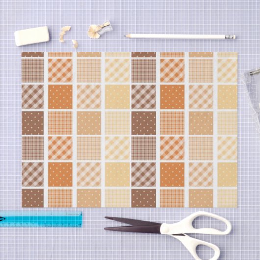 Tissue Papern Oranje Brown Tissuepapier (Craft)