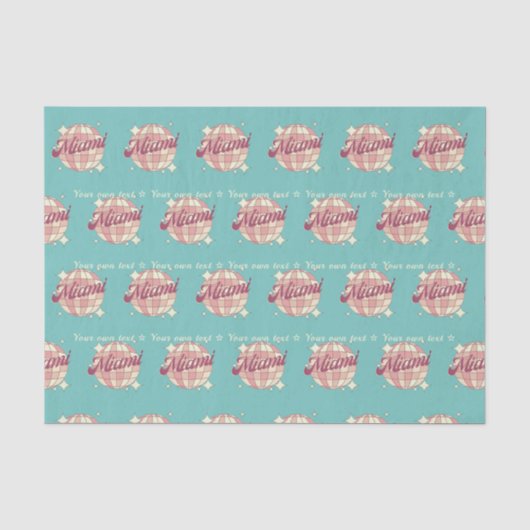 Tissue Papier geschenkverpakking Miami stad Florid (Voorkant)