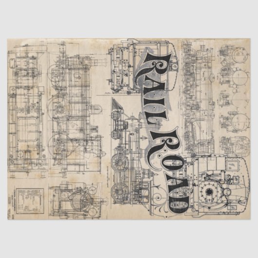 Tissue technische tekeningen tissuepapier (Voorkant)