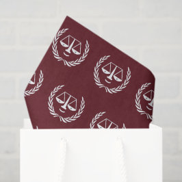 Tissuepapier als cadeau voor advocaat