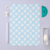 Tissuepapier - Blauwe Lattice Diamanten (Craft)