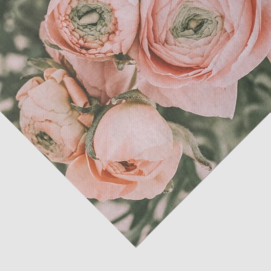 TISSUEPAPIER : BLOEMEN : PIJONROZEN (Detail)