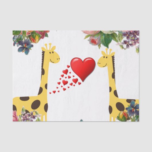 Tissuepapier Bloemengiraffe (Voorkant)