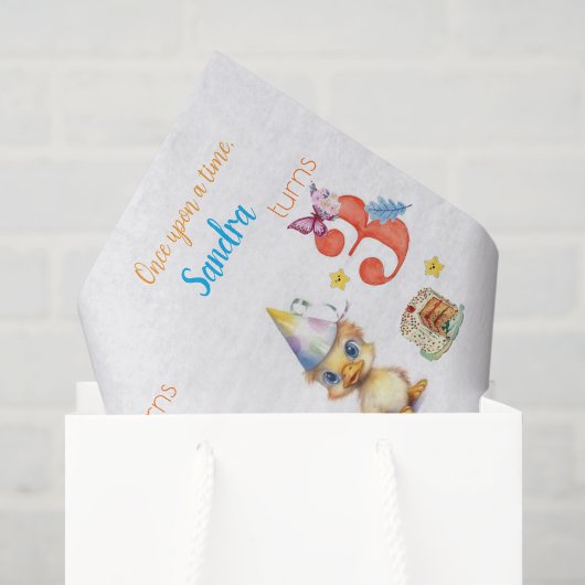 Tissuepapier Cute Chick Cake Gefeliciteerd (Cadeauzakje)