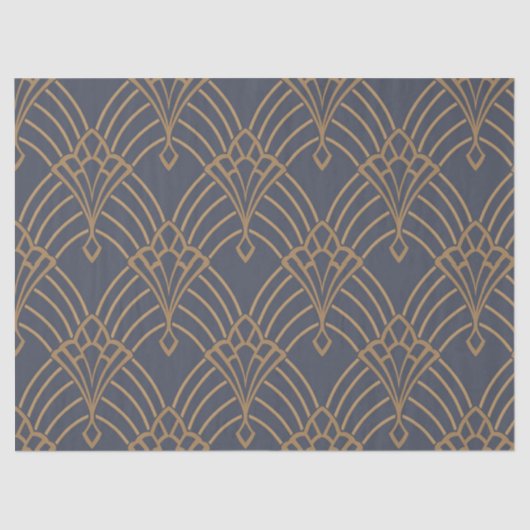 Tissuepapier Découpage - Art Deco Waaiers Ontwerp (Voorkant)