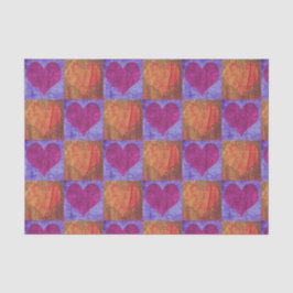 Tissuepapier Decoupage - Hart Pop Art