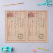 Tissuepapier Decoupage - Vintage Duitse Ansichtkaa (Craft)