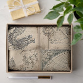 Tissuepapier geïnspireerd op vintage junk journal  (Geschenk)
