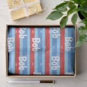 Tissuepapier, herenkapper rood wit blauw tissuepapier (Geschenk)