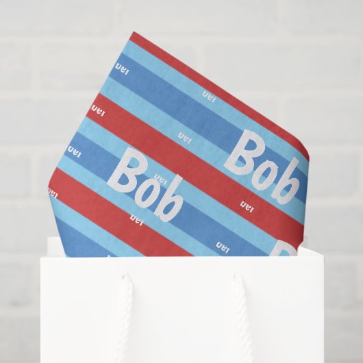 Tissuepapier, herenkapper rood wit blauw tissuepapier (Cadeauzakje)